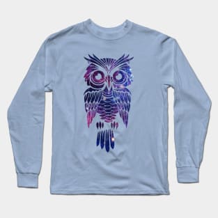 'Galaxy Owl Art' Bright Owl Artsy Gift Long Sleeve T-Shirt